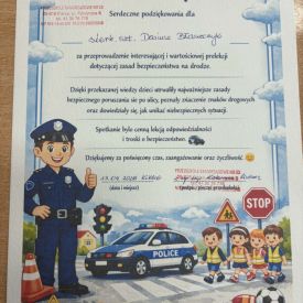 Podziękowania dla Pana Policjanta