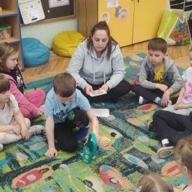 Zajęcia logopedyczne z udziałem rodzica w grupie III.