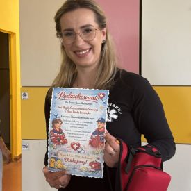 Podziękowanie dla ratownika medycznego.